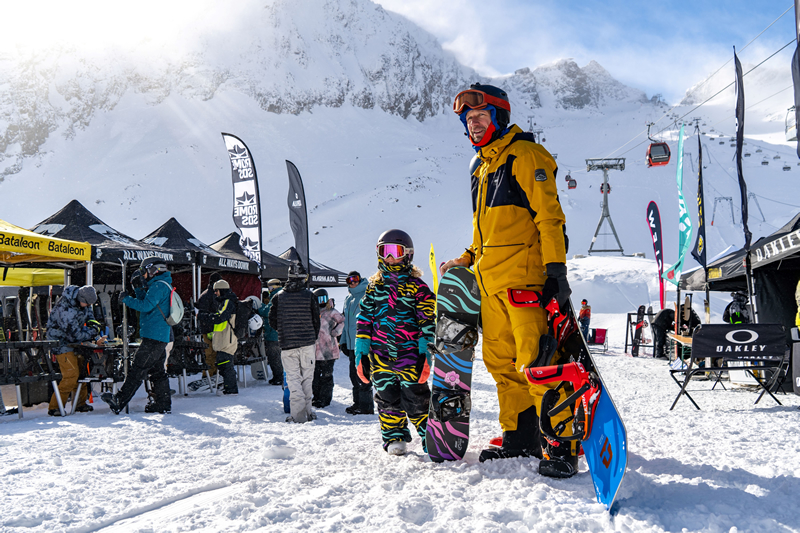 otec s dietatom na ladovci Stubai