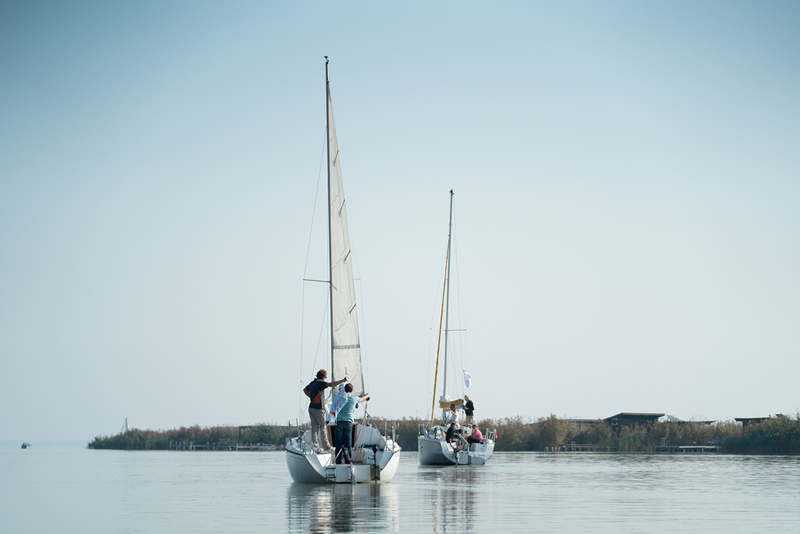 clny s ludmi na Neusiedler See