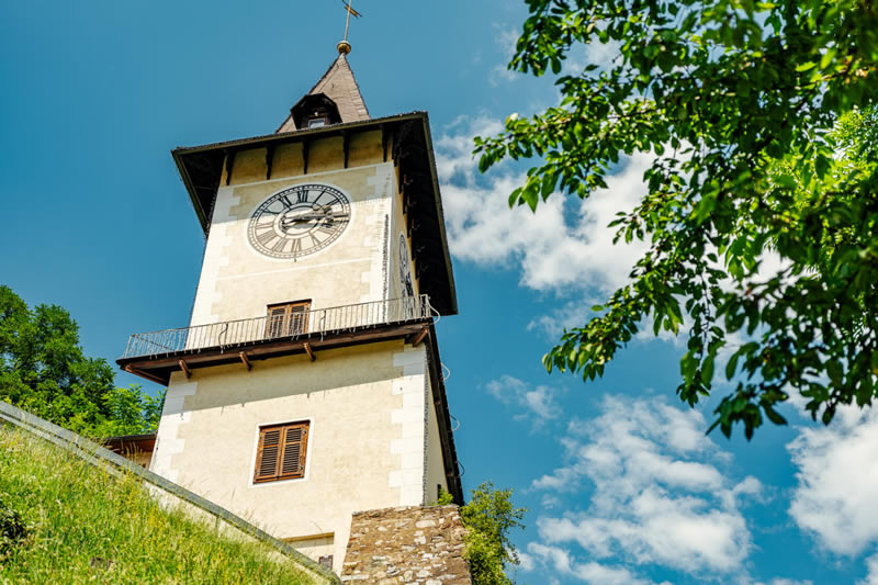 pohlad na vezu v Bruck an der Mur