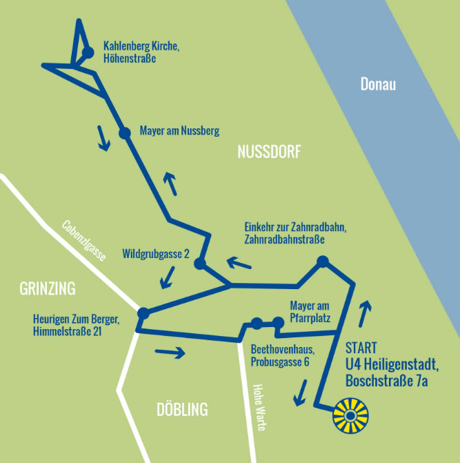 planik trasy vlacika do Heurigen
